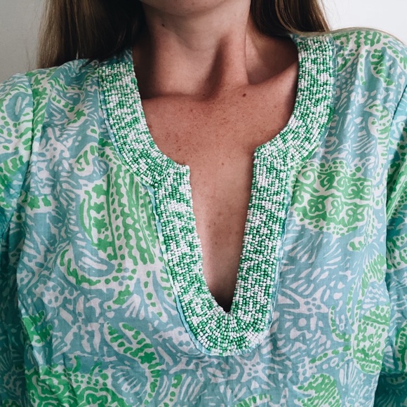 Lilly Pulitzer Dresses & Skirts - lilly pulitzer beaded neck tunic